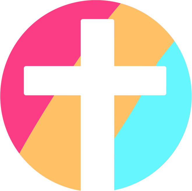 Transparent Cross in Stripe Circle